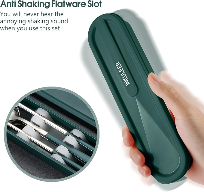 Travel cutlery set, 18/8 stainless steel cutlery, Reusable utensils set - Image 4