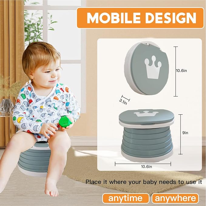 Travel Potty for Toddler, Portable and Foldable Toilet, Apply to Seat Emergency - Image 6