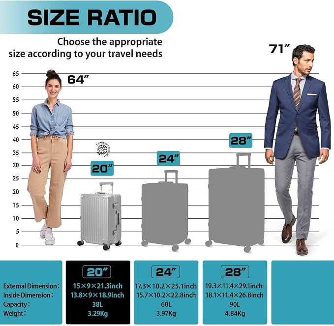 AnyZip Carry On Luggage - Image 7