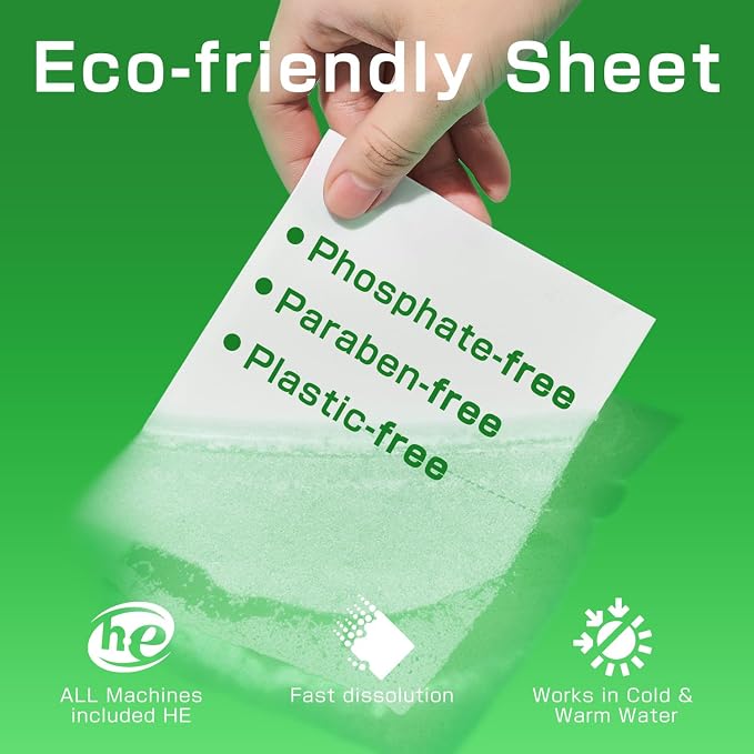 Soulink Laundry Detergent Sheets Unscented 480 Loads，Eco Friendly Detergent - Image 2