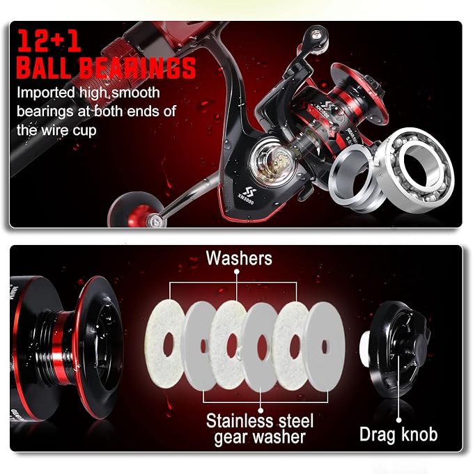 Sougayilang Fishing Pole with Spinning Reel Portable Fishing Rod Reel Combos - Image 6