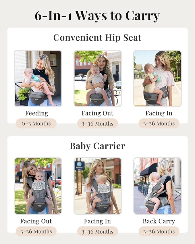 MOMTORY Carryall™ Pro Baby Carrier, Safety-Certified 6-in-1 Baby Carrier - Image 3