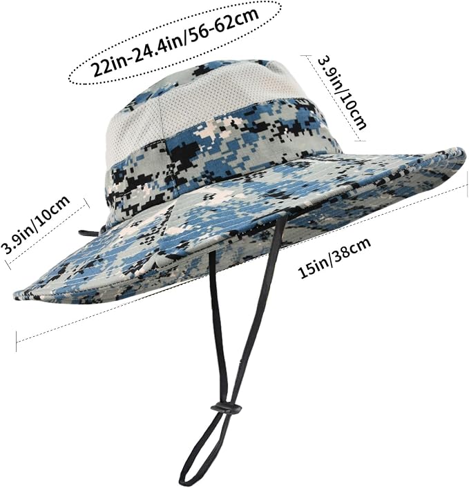 Sun Hats for Men Women Fishing Hat UPF 50+ Breathable Wide Brim Summer UV - Image 4