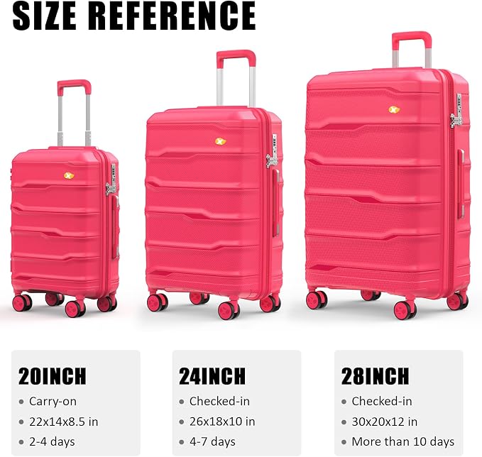Carry On Luggage 22x14x9 Airline Approved, Hard Shell Suitcase - Image 9