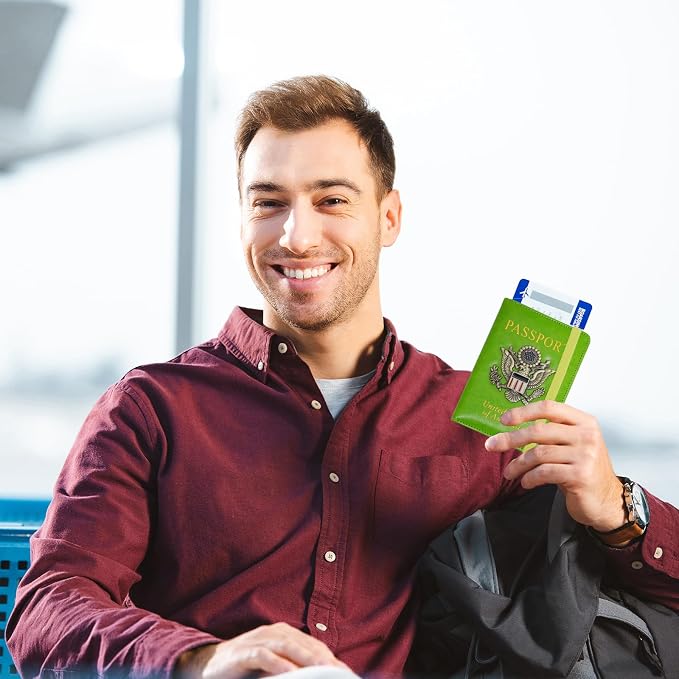 Passport Holder for Travel Passport Cover for Men Passport Wallet Case - Image 6