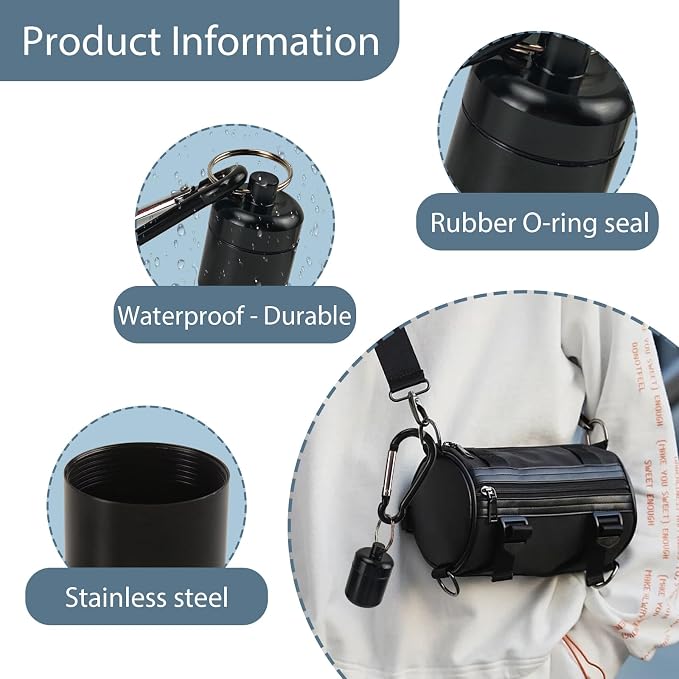 4-Pack Portable Earplug Keychain Case Waterproof Aluminum Travel Container - Image 3