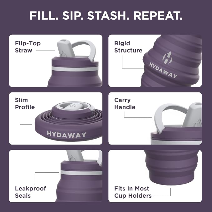 HYDAWAY 25oz Collapsible Water Bottle - Image 4