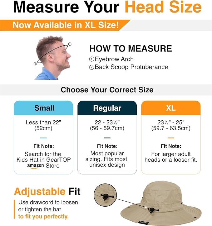 GearTOP Safari Sun Hat for Men and Sun Hats for Women UV Protection UPF 50+ - Image 6