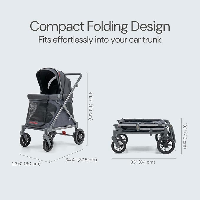 Familidoo Q1 Multi-Use Kids Wagon Stroller – Foldable, Lightweight & All-Terrain - Image 6