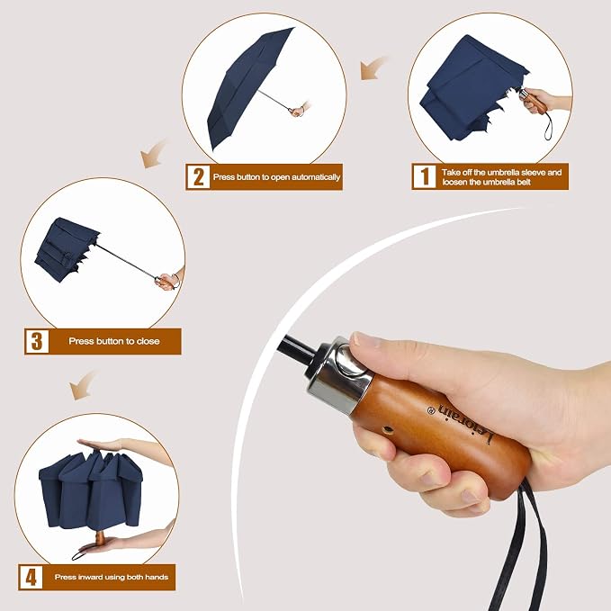 Lejorain Large Folding Golf Umbrella - Image 3