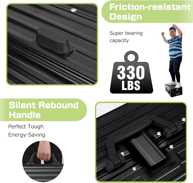 AnyZip Luggage Aluminium Frame Suitcase Hard Shell TSA Lock No Zipper 28In Black - Image 9