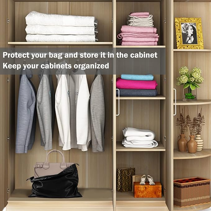 6 Pack Dust Bags for Handbags Silk Dust Cover Bag for Handbags Purses Shoes - Image 2