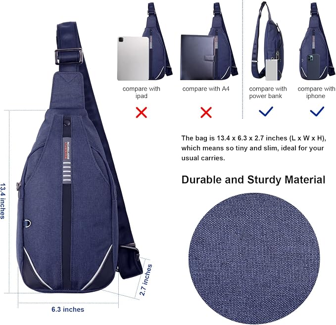 WATERFLY Small Crossbody Sling Backpack Anti Theft Backpack - Image 5