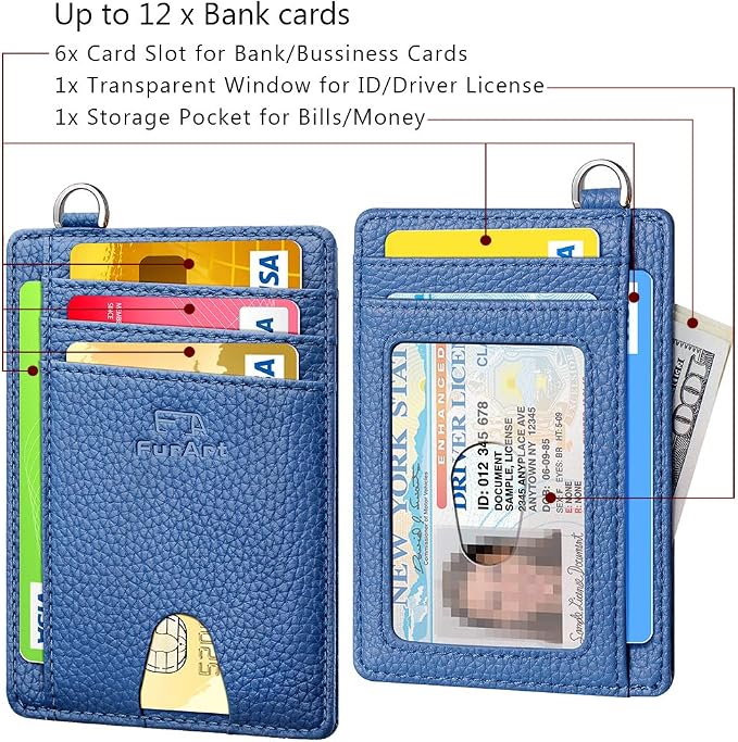 FurArt Slim Minimalist Wallet, Front Pocket Wallets, RFID Blocking, Credit Card - Image 6