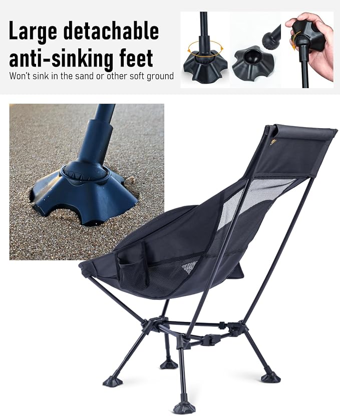 iClimb Ultralight Compact Camping Folding Beach Chair - Image 4