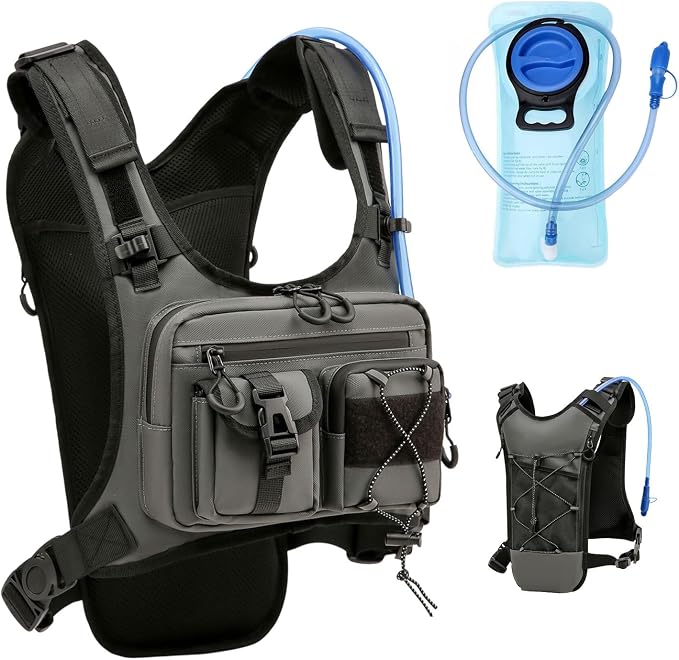 USA Original Patent Running Hydration Vest Backpack, Lightweight Chest Pack by CriuageDirect