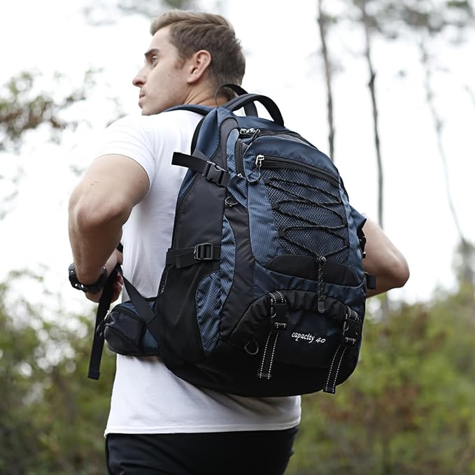 BOVIP 40L Hiking Backpack Waterproof Lightweight Daypack Travel Sports Camping - Image 2