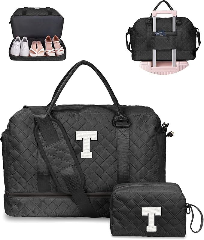 Granddaughter Gifts-Initial Duffle Bag by Vogewood