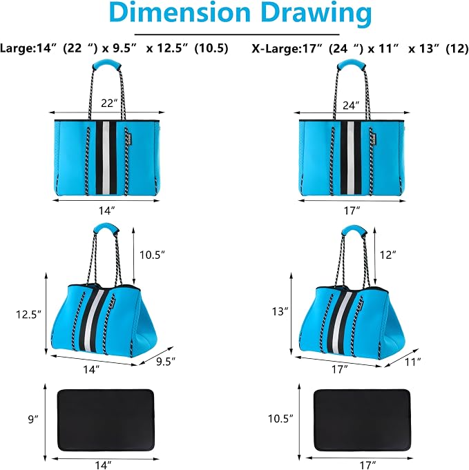QOGiR Neoprene Multipurpose Beach Bag Tote - Image 2