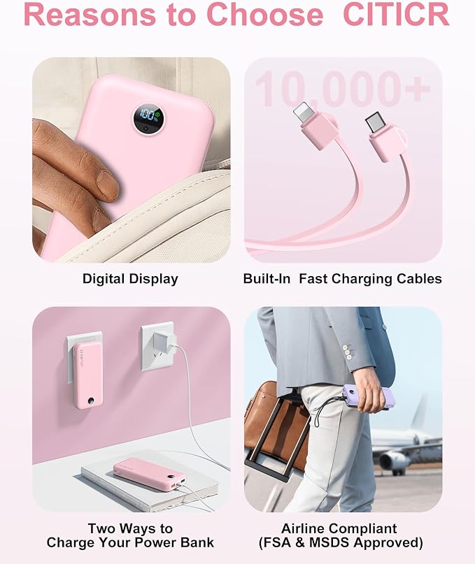 Portable Charger Power Bank, 12000mAh 22.5W USB C Power Bank Fast Charging - Image 7