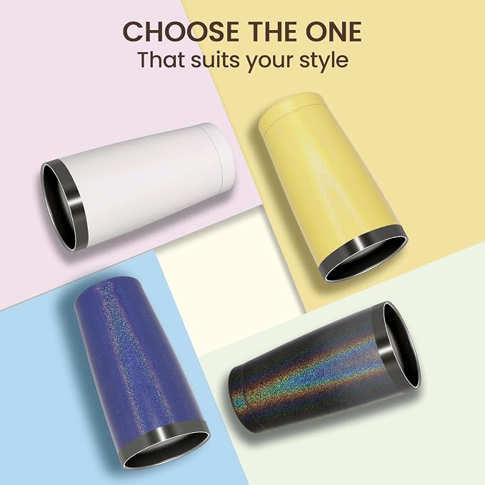 MEWAY 20oz Tumbler Double Wall Vacuum Insulated Travel Glitter Mug, Stainless - Image 4