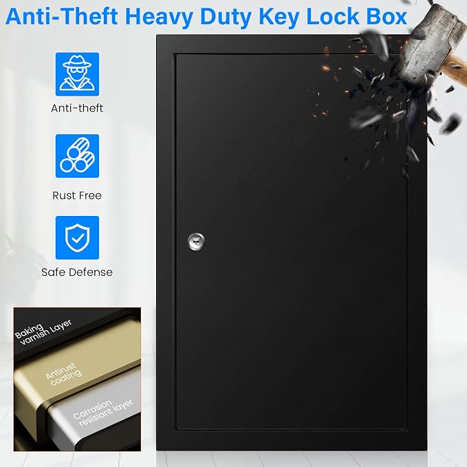 175 Keys Key Lock Box, Anti-Theft Key Cabinet - Image 3