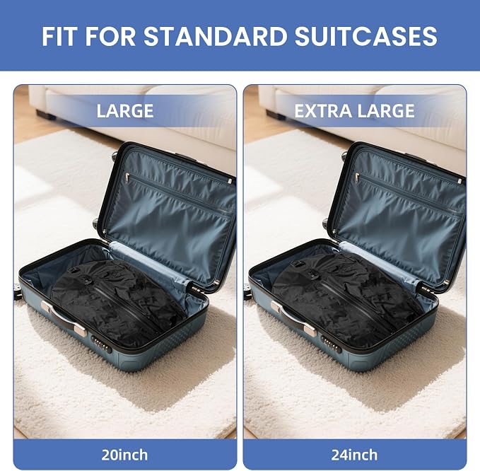 BAGAIL TPU Vacuum Bag for Travel, Reusable Compression Bag - Image 8