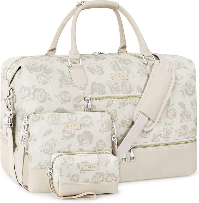 Weekender Bag for Women, Travel Duffel Bag Carry On Overnight Bag by ITIEZY