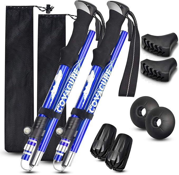 Covacure Trekking Poles Collapsible Hiking Poles by covacure