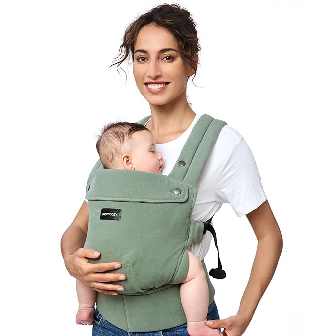 Momcozy Baby Carrier with Natural Cotton Linen, Built to Last, Ergonomic Design by Momcozy