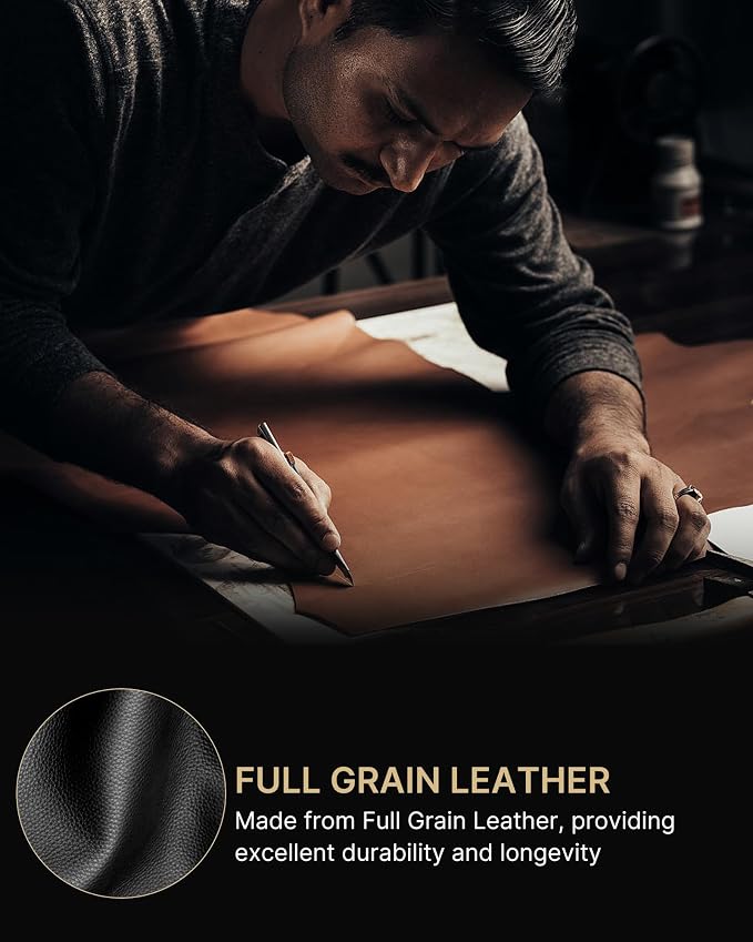 typecase Mens Wallet Card Holder: Pop Up Aluminum Case, Full Grain Leather - Image 4