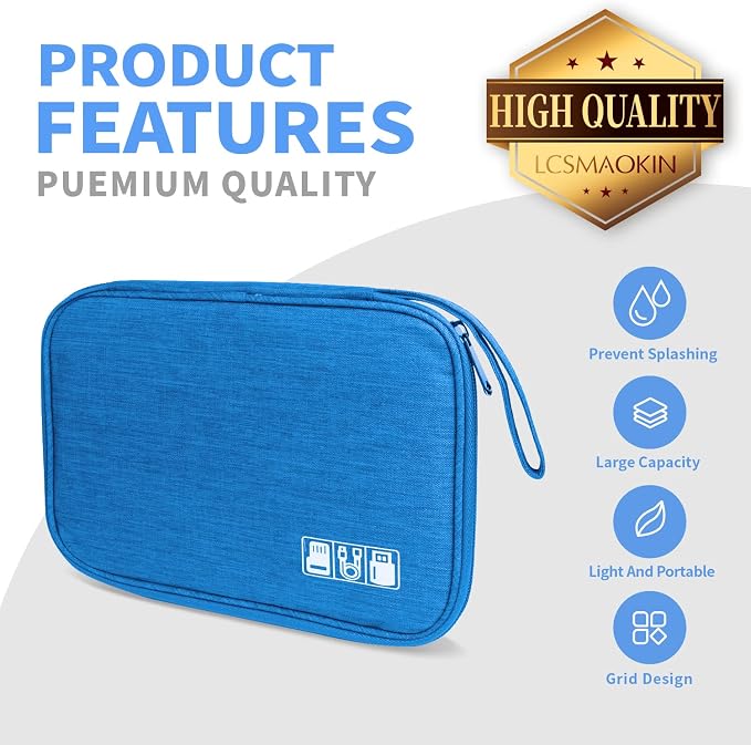 Electronics Travel Organizer, Portable Waterproof Electronic Travel Storage Bag - Image 2