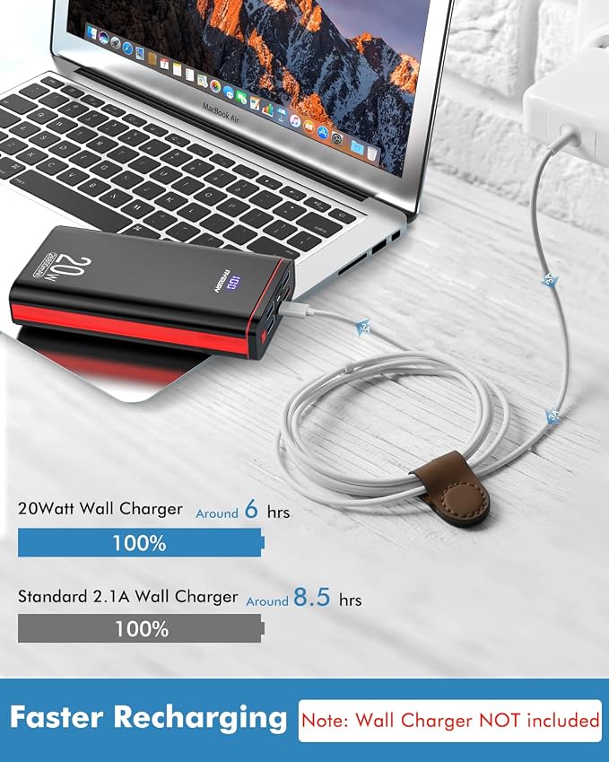 Ayeway Battery Pack USB C Portable Charger PD 20W Fast Charging 26800mAh Power - Image 4