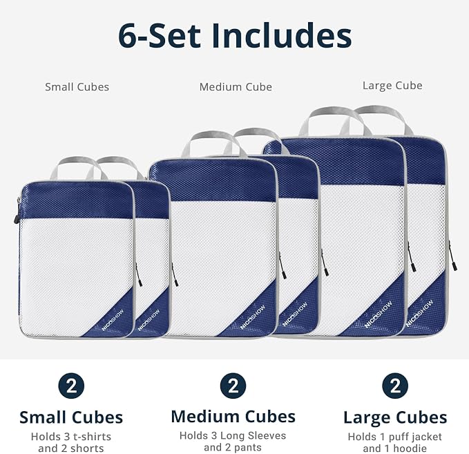 3 Set Compression Packing Cubes - Image 4
