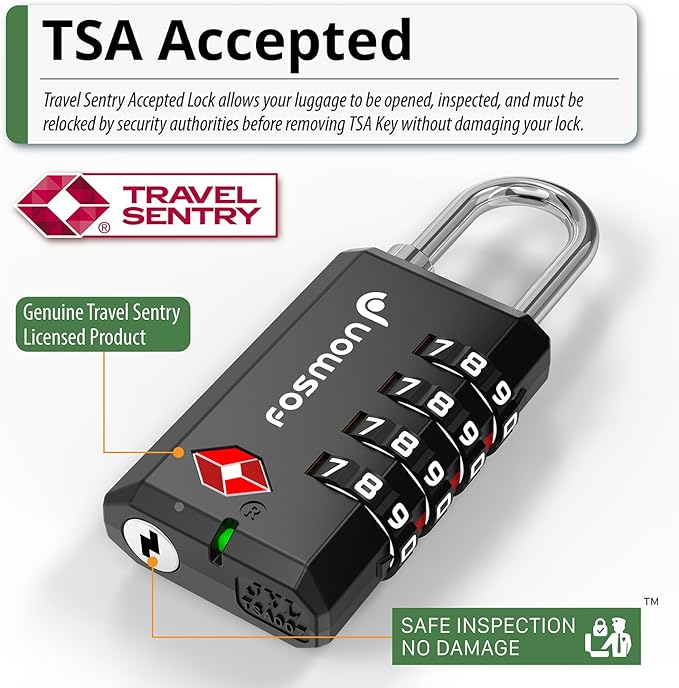 Fosmon TSA Approved Locks for Luggage/Suitcase - Image 2