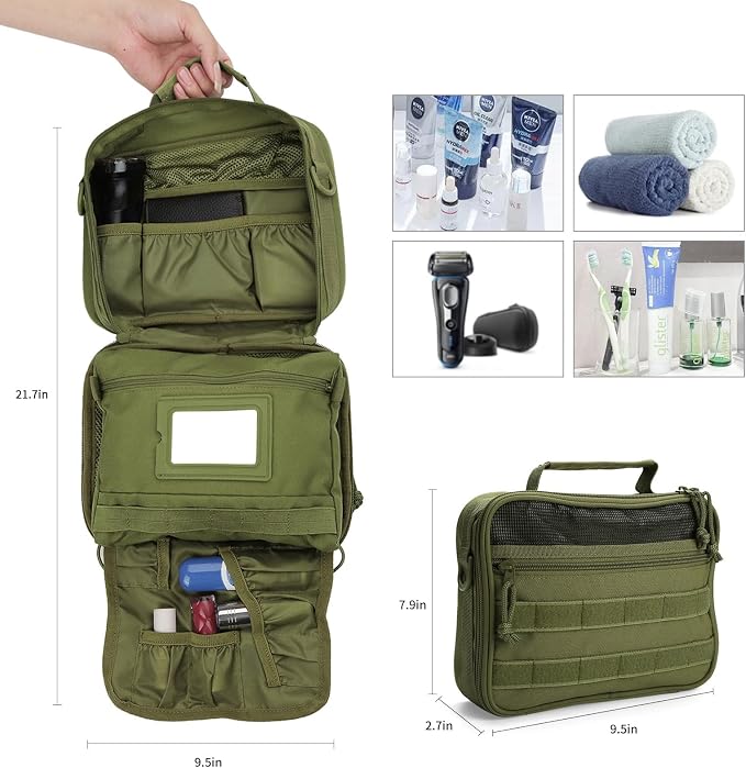 Travel Toiletry Bag for Men, Hanging Toiletry Bag, Portable Organizer Dopp Kit - Image 2
