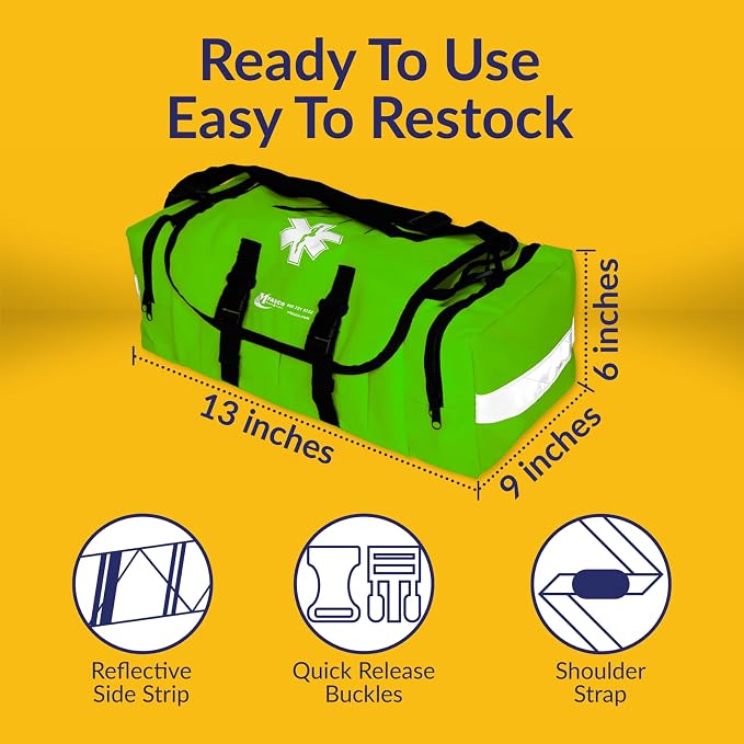 First Aid Kit - Fully Stocked Portable Reflective Bag -First Responder - Image 3