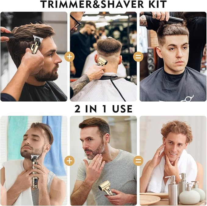 Professional Hair Clippers for Man, Electric Shavers Razor T-Blade Hair Trimmer - Image 2