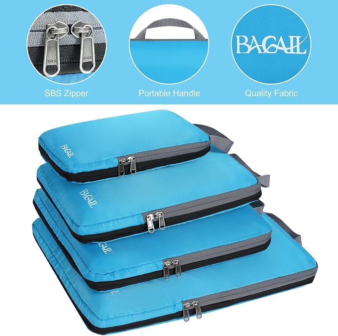 BAGAIL 4 Set/6 Set/8 Set Compression Packing Cubes Travel Accessories - Image 5