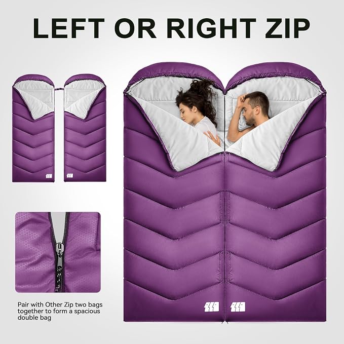 Sleeping Bags for Adults Cold Weather, Waterproof, Lightweight Camping Sleeping - Image 2