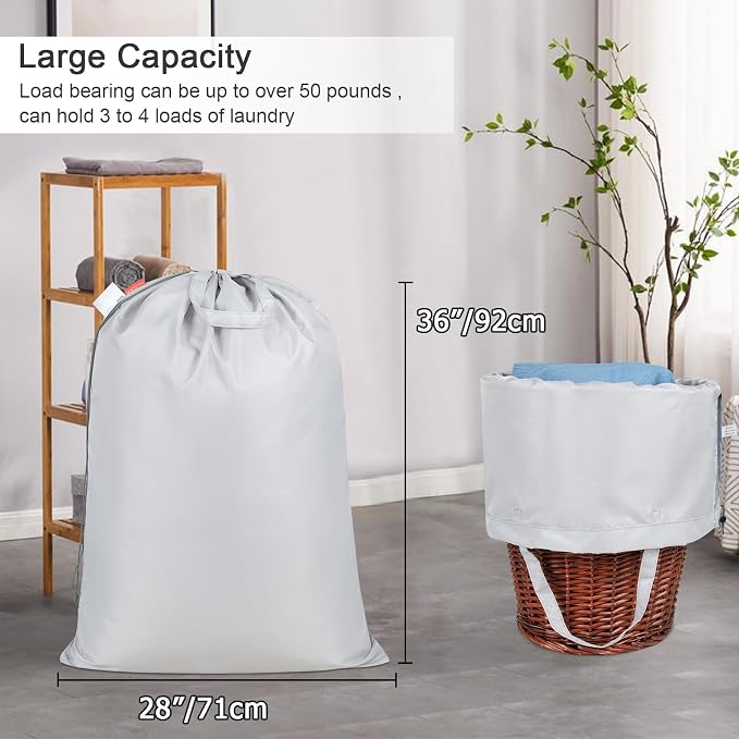 Polecasa Heavy Duty Laundry bag, 28 x36 inches Large Laundry Bag - Image 2