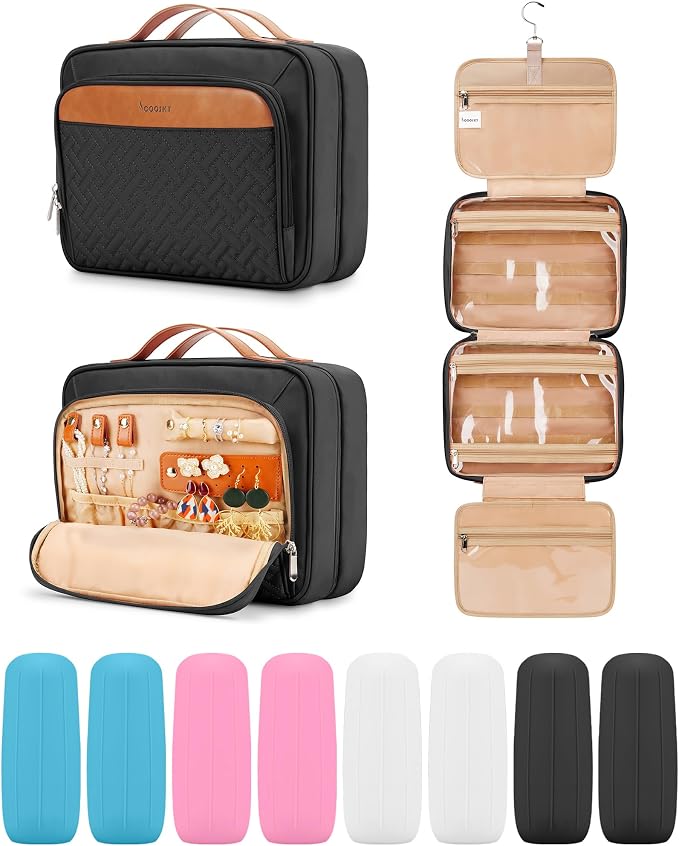 Travel Hanging Toiletry Bag for Women, Cruise Ship Essentials, by COOSKY