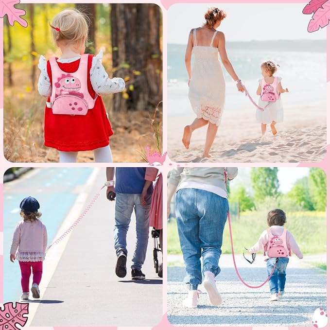 Dr.meter 3 in 1 Toddler Harness Leash + 8.2ft Anti Lost Wrist Link, Cute - Image 8