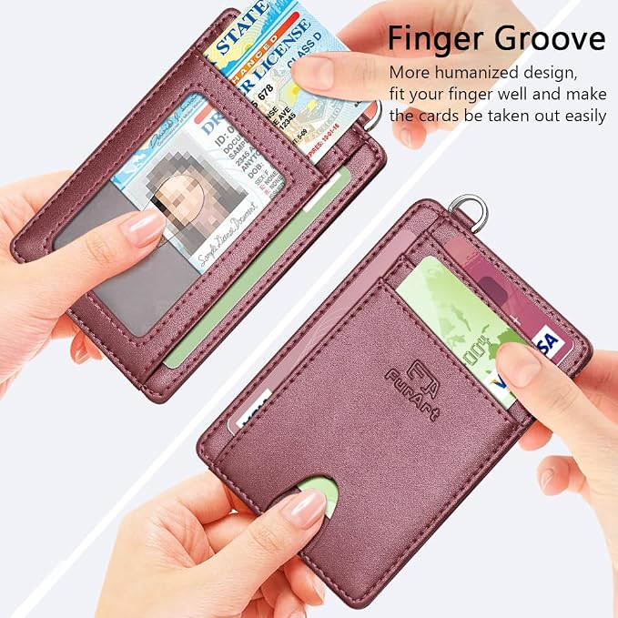 FurArt Slim Minimalist Wallet, Front Pocket Wallets, RFID Blocking, Credit Card - Image 3