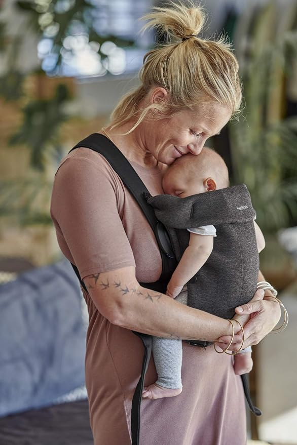 BabyBjörn Baby Carrier Mini, Charcoal Gray, 3D Jersey | Infant Carrier - Image 6