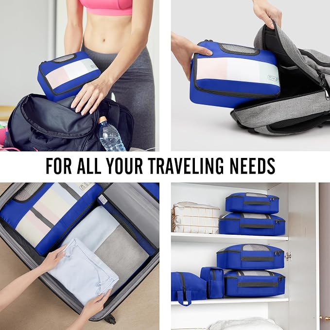 Veken 10 Set Packing Cubes for Travel Essential, Suitcase Organizer Bags in 4 - Image 7