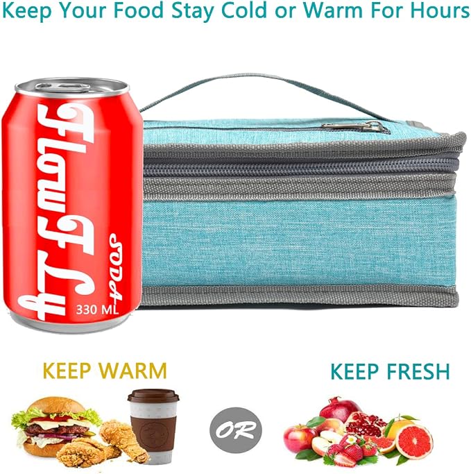 FlowFly Small Insulated Lunch box Portable Soft Bag Mini Cooler Thermal Meal - Image 3