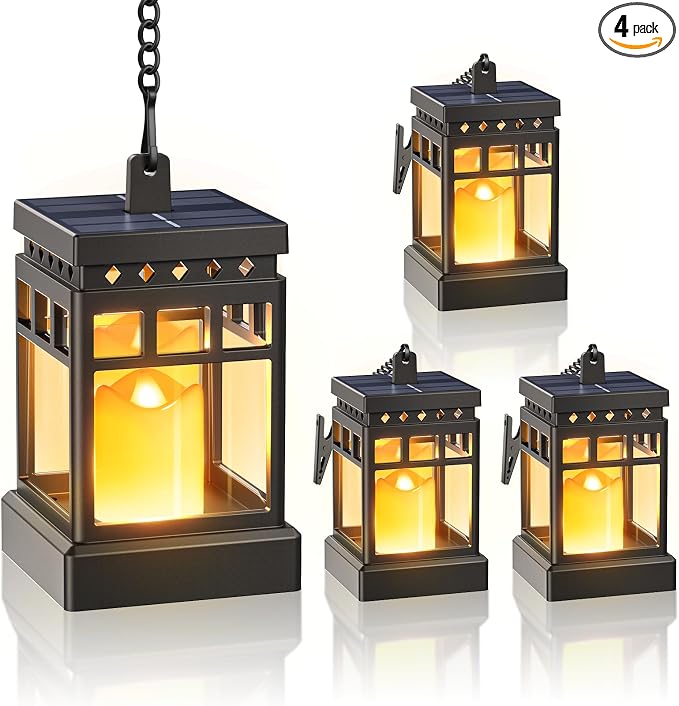 KOOPER Solar Lanterns Outdoor Waterproof, 2 Modes Hanging Solar Lantern by KOOPER