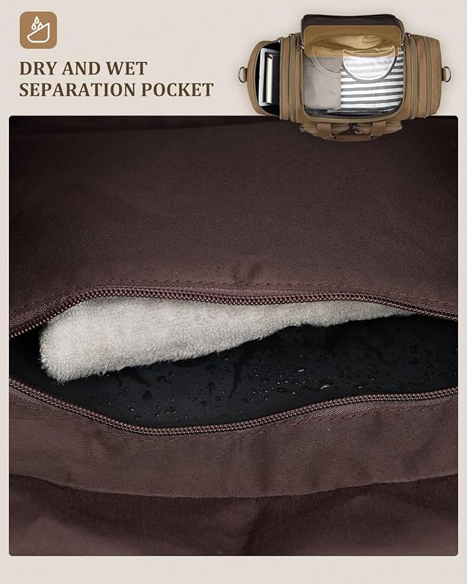 Gonex Canvas Duffle Bag for Travel, Expandable Water Resistant 50L Carry on - Image 3