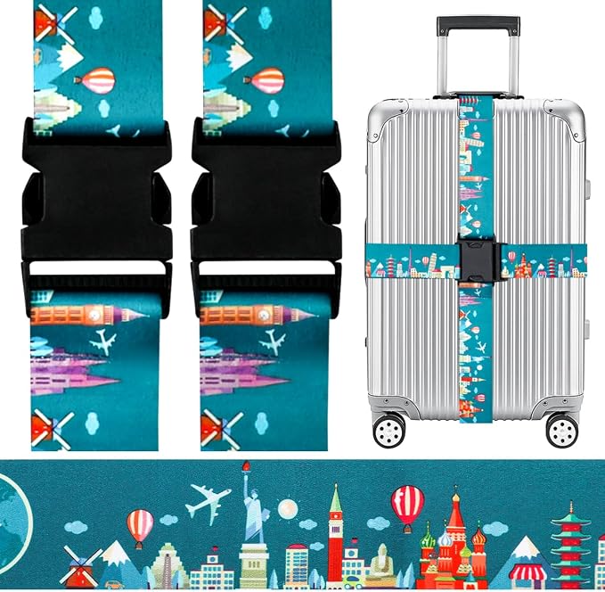 Adjustable Travel Luggage Strap Suitcase Belt Travel Bag Accessories 1.96 in W by Gutsdoor